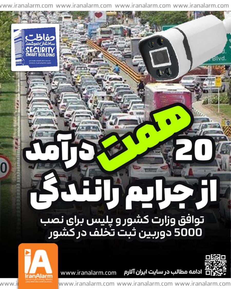 نصب 5000 دوربین ثبت تخلف با 20 همت درامد حاصل از وصول جرایم رانندگی